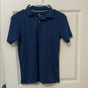 Southern Tide Navy Striped Polo shirt size 12-14 large blue short sleeve preppy